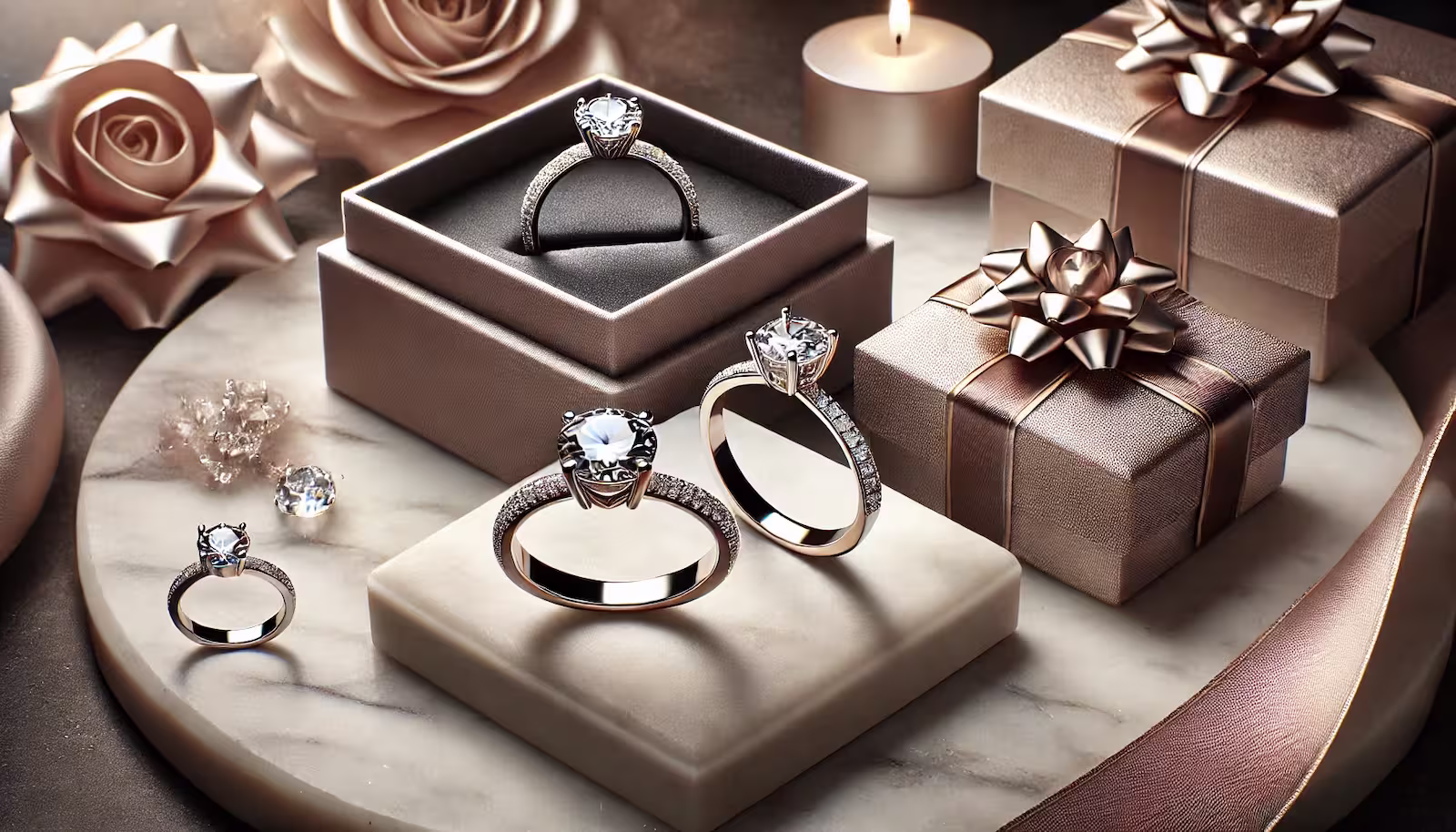 Modern engagement rings and gifts